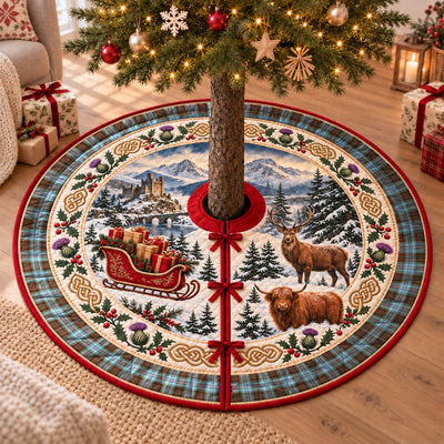 Clan Anderson Ancient Tartan Highland Christmas Tree Skirt