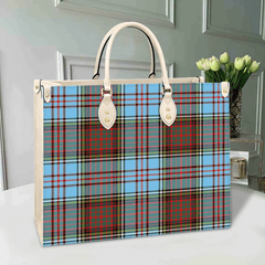 Clan Anderson Ancient Tartan Leather Bag VG37 Clan Anderson Tartan Today   