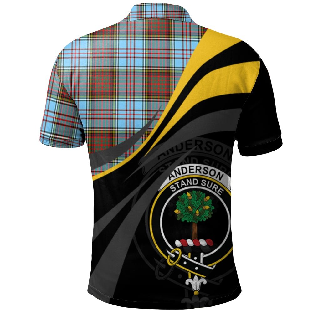 Clan Anderson Ancient Tartan Polo Shirt - Royal Coat Of Arms Style ZK91 Anderson Ancient Tartan Tartan Polo   