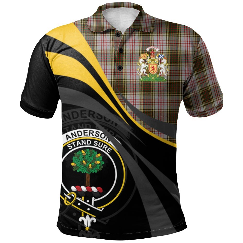 Clan Anderson Dress Tartan Polo Shirt - Royal Coat Of Arms Style WK33 Anderson Dress Tartan Tartan Polo   