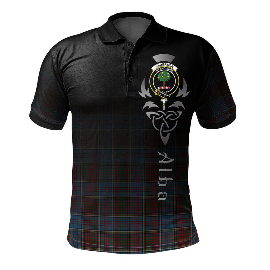 Clan Anderson Highland Society of London Tartan Polo Shirt - Alba Celtic Style HU56 Anderson Highland Society of London Tartan Tartan Polo   