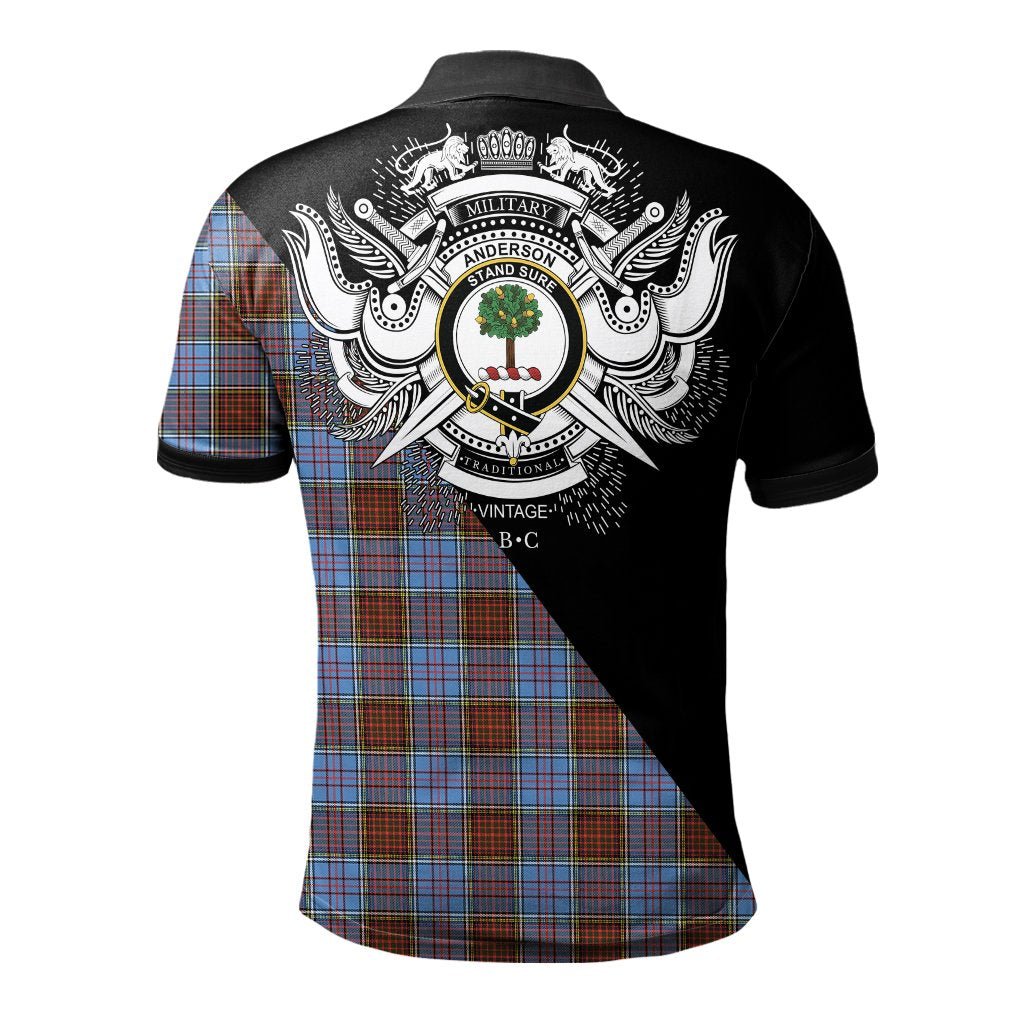 Clan Anderson Modern Clan - Military Polo Shirt VV69 Anderson Modern Tartan Tartan Polo   