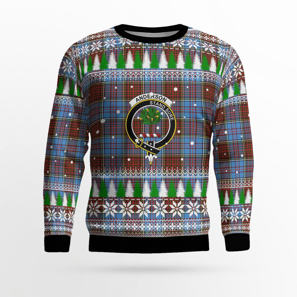Clan Anderson Modern Crest Tartan Christmas Ugly Sweater LM31 Anderson Modern Crest Tartan Tartan Ugly Sweater   