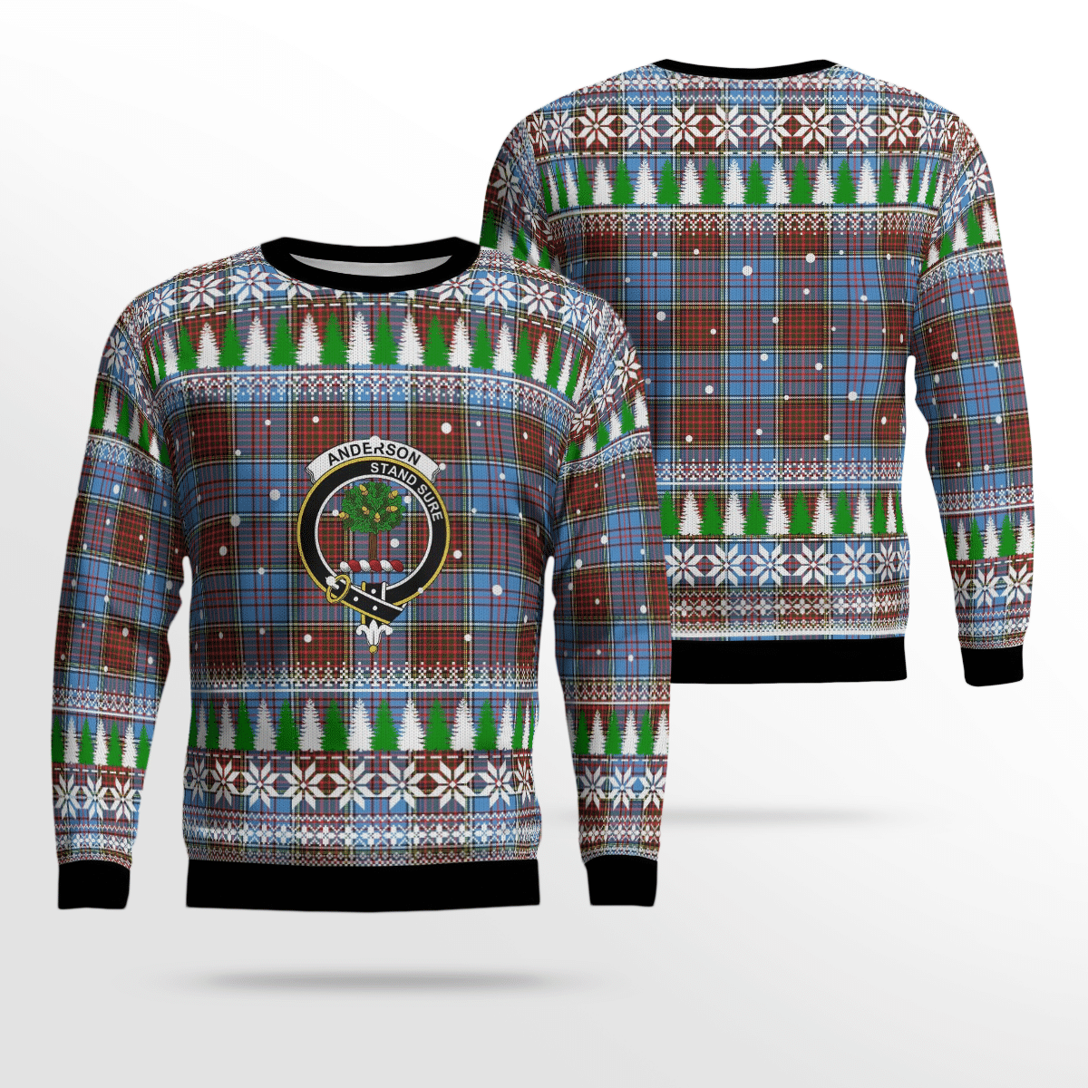 Clan Anderson Modern Crest Tartan Christmas Ugly Sweater LM31 Anderson Modern Crest Tartan Tartan Ugly Sweater   