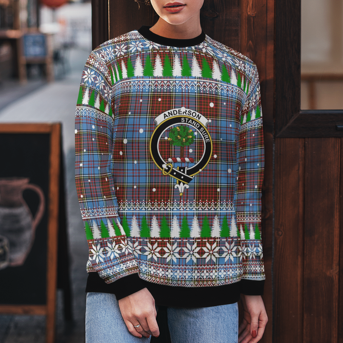 Clan Anderson Modern Crest Tartan Christmas Ugly Sweater LM31 Anderson Modern Crest Tartan Tartan Ugly Sweater   