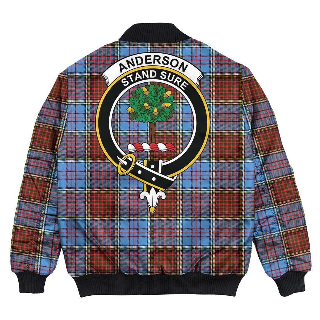 Clan Anderson Modern Tartan Crest Bomber Jacket DK14 Anderson Modern Tartan Tartan Bomber Jacket   