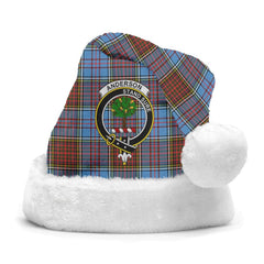 Clan Anderson Modern Tartan Crest Christmas Santa Hat TB48 Anderson Modern Tartan Tartan Santa Hat   