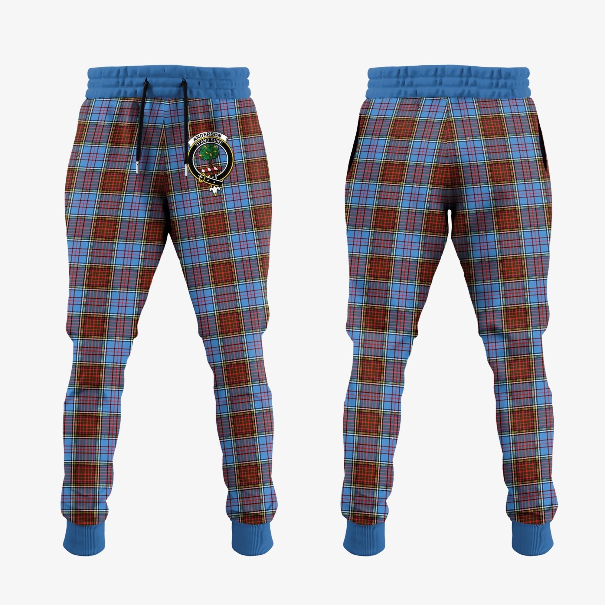 Clan Anderson Modern Tartan Crest Jogger Sweatpants ZO94 Clan Anderson Tartan Today   