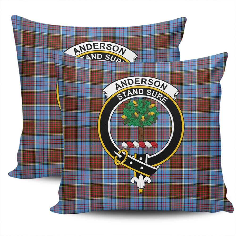 Clan Anderson Modern Tartan Crest Pillow Cover WI66 Clan Anderson Tartan Today   