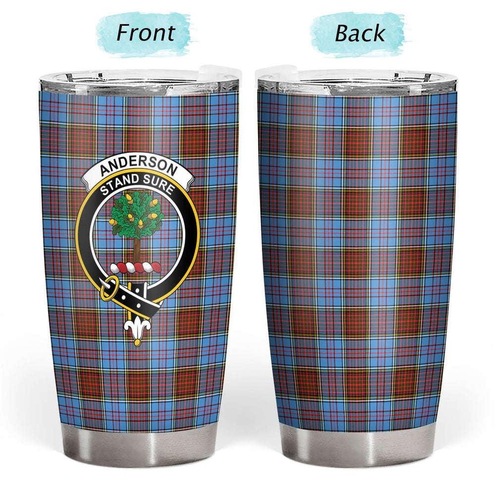 Clan Anderson Modern Tartan Crest Tumbler CH41 Clan Anderson Tartan Today   