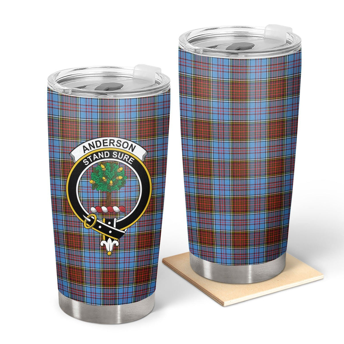 Clan Anderson Modern Tartan Crest Tumbler CH41 Clan Anderson Tartan Today   