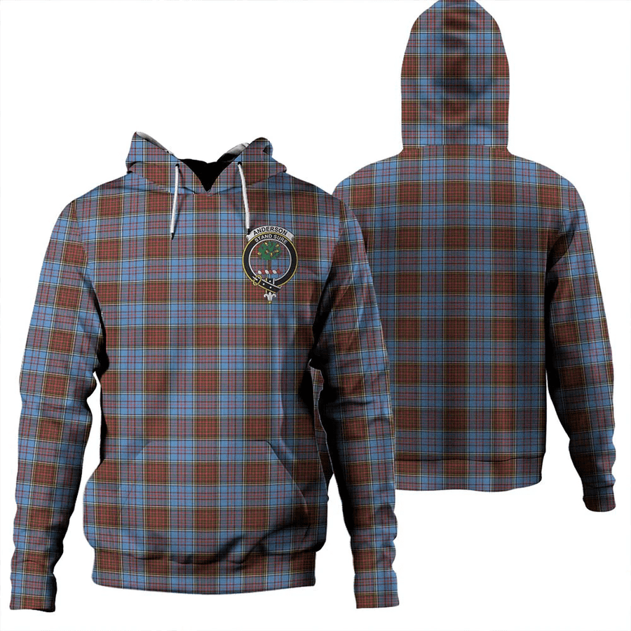 Clan Anderson Modern Tartan Hoodie Crest XA8TBJMS-1 Anderson Modern Tartan Hoodies   