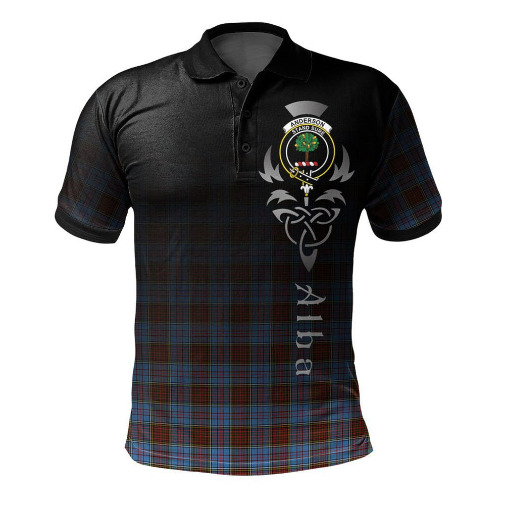 Clan Anderson Modern Tartan Polo Shirt - Alba Celtic Style MC39 Anderson Modern Tartan Tartan Polo   