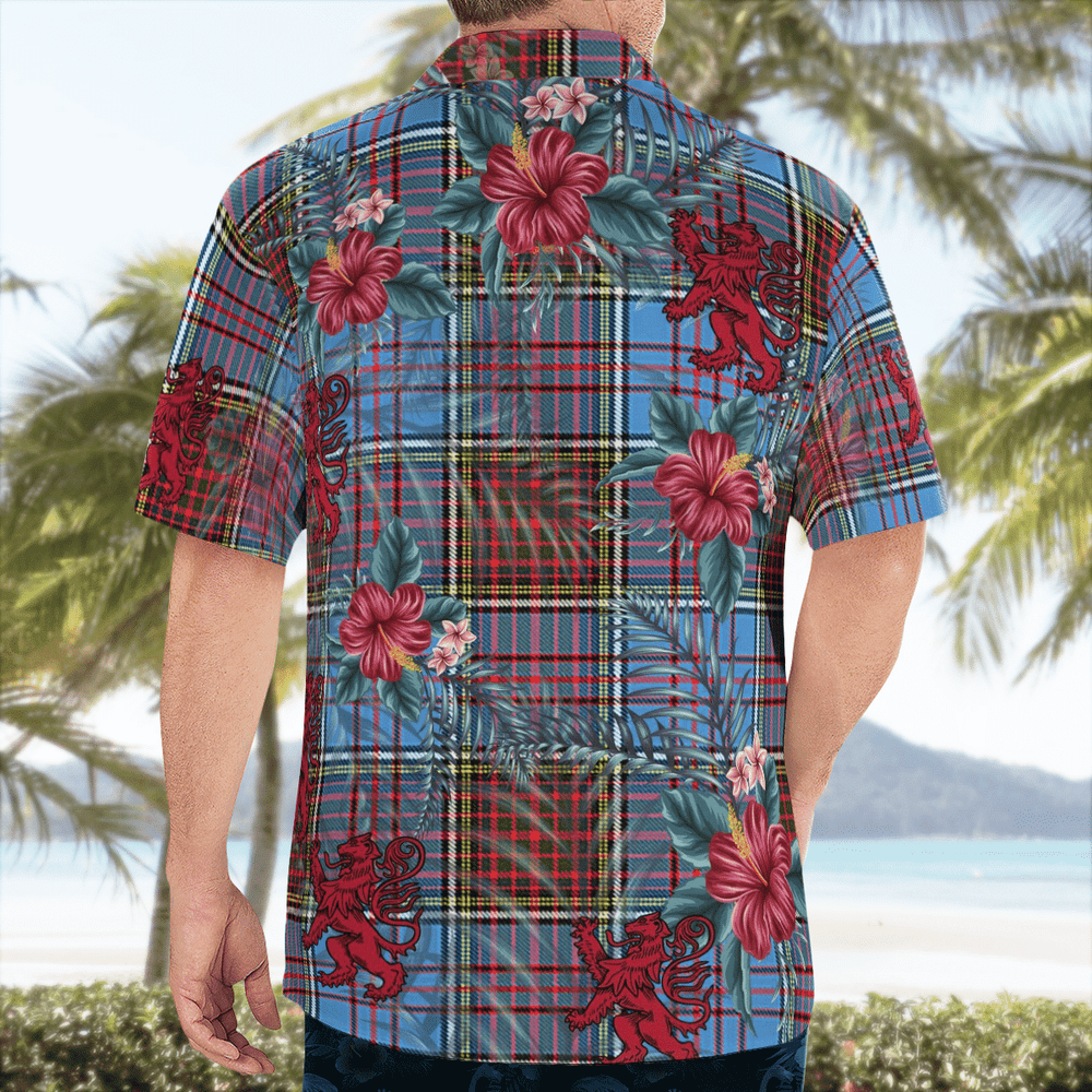 Clan Anderson Modern Tartan Scottish Lion Hawaiian Shirt HP81 Anderson Modern Tartan Tartan Hawaii Shirt   