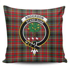Clan Anderson of Arbrake Tartan Crest Pillow Cover VR10 Clan Anderson Tartan Today   