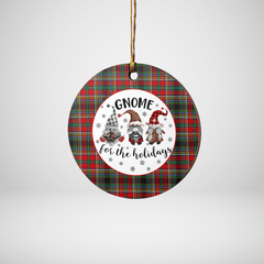 Clan Anderson of Arbrake Tartan Gnome Round Ceramic Ornament BE17 Anderson of Arbrake Tartan Tartan Christmas   