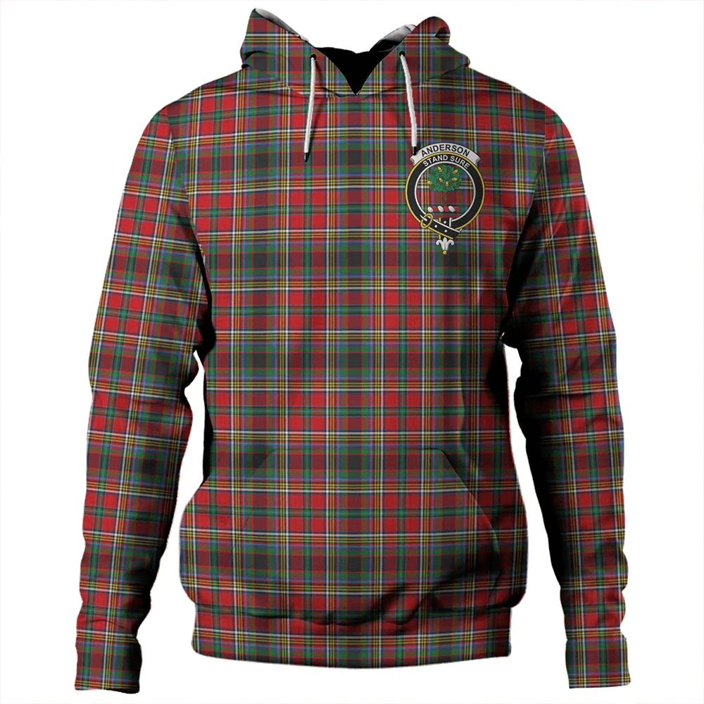 Clan Anderson of Arbrake Tartan Hoodie Crest ITTPPEOX-1 Anderson of Arbrake Tartan Hoodies   