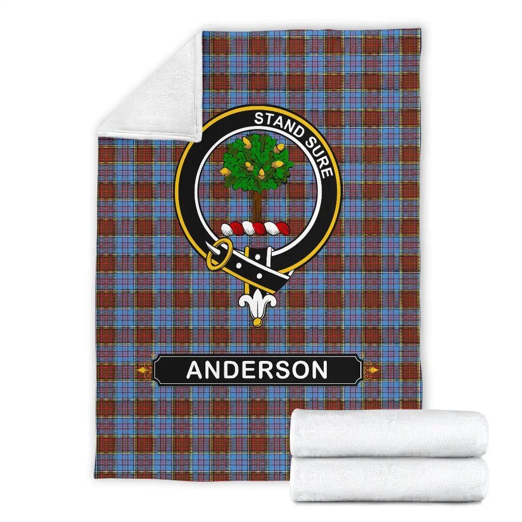 Clan Anderson Tartan Crest Blanket 3 Sizes SX16 Clan Anderson Tartan Today   