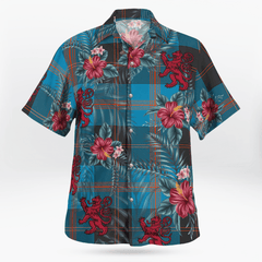 Clan Angus Ancient Tartan Scottish Lion Hawaiian Shirt TG47 Angus Ancient Tartan Tartan Hawaii Shirt   