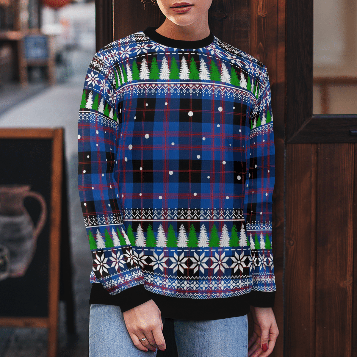 Clan Angus Modern Tartan Christmas Ugly Sweater QQ63 Angus Modern Tartan Tartan Ugly Sweater   