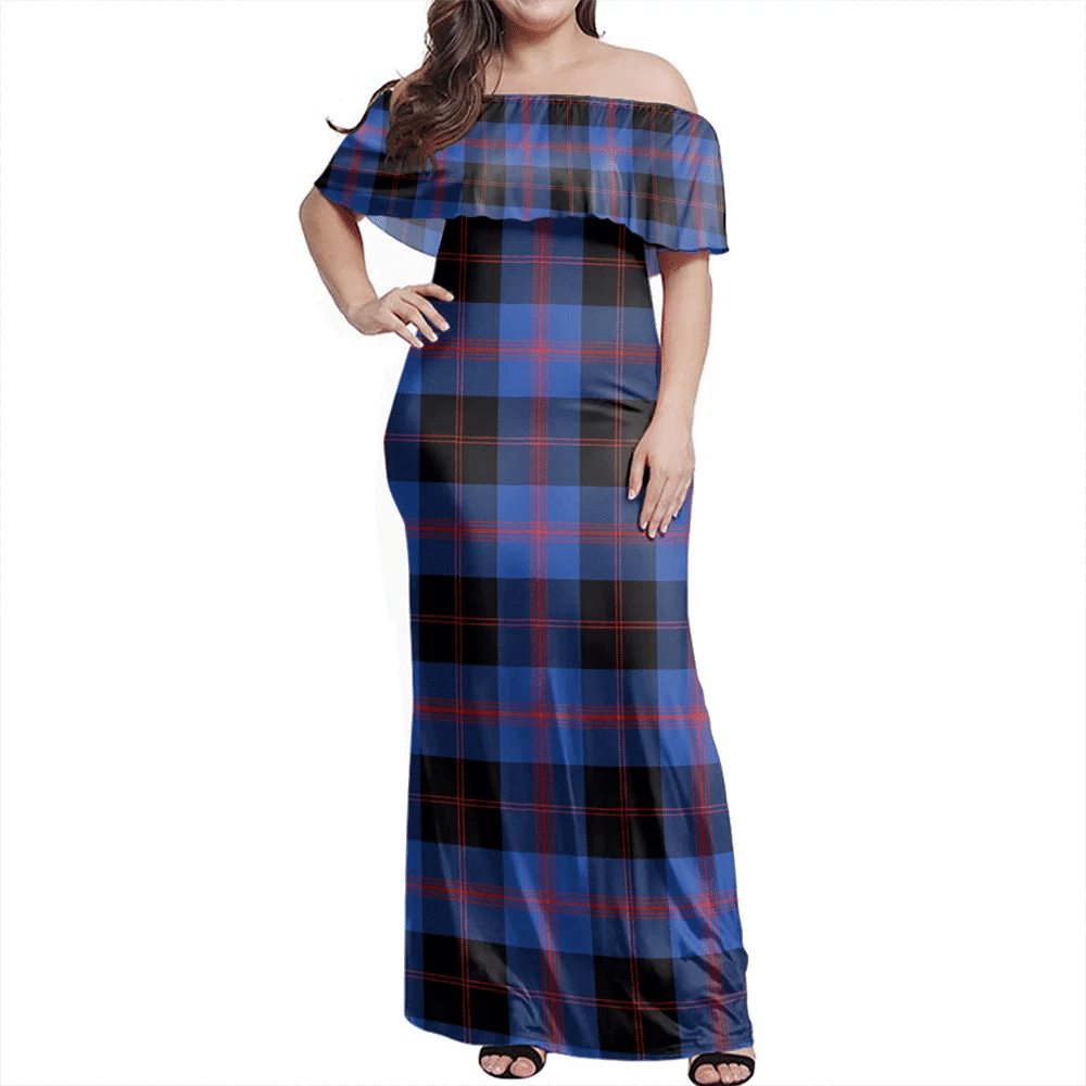 Clan Angus Modern Tartan Hawaii Dress QN66 Clan Angus Tartan Hawaii Dress   