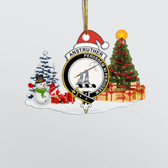 Clan Anstruther Crest Tartan Acrylic Christmas Ornament MF81 Anstruther Tartan Tartan Christmas   