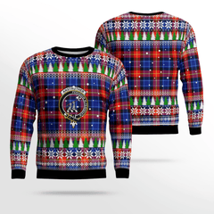 Clan Anstruther Crest Tartan Christmas Ugly Sweater RX10 Anstruther Crest Tartan Tartan Ugly Sweater   