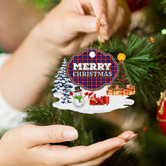 Clan Anstruther "Merry Christmas" Tartan Acrylic Ornament RT27 Anstruther Tartan Tartan Christmas   