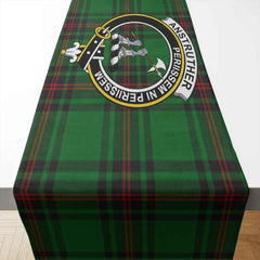 Clan Anstruther Tartan Crest Table Runner Cotton SE57 Anstruther Tartan Tartan Table Runner   