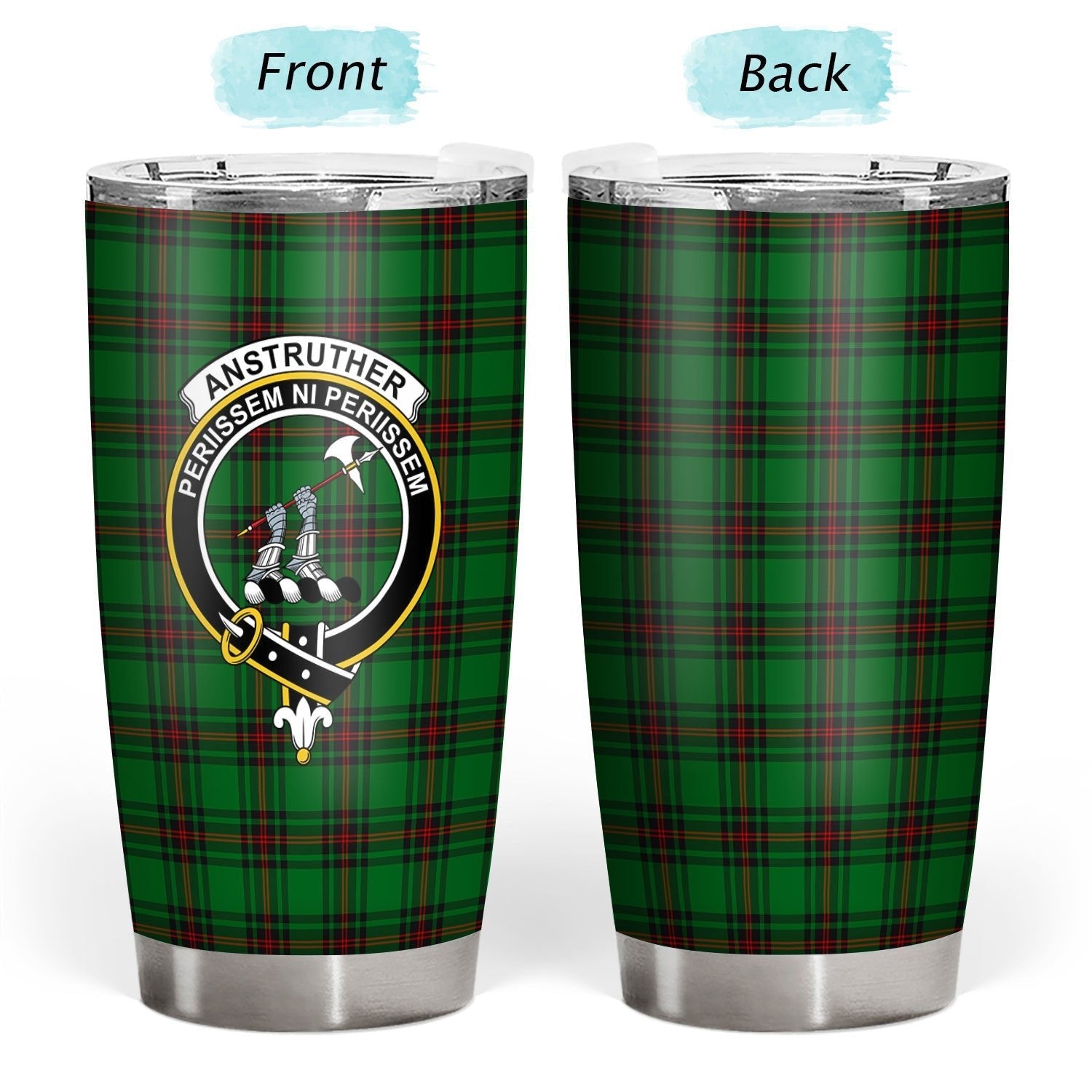 Clan Anstruther Tartan Crest Tumbler GQ27 Clan Anstruther Tartan Today   