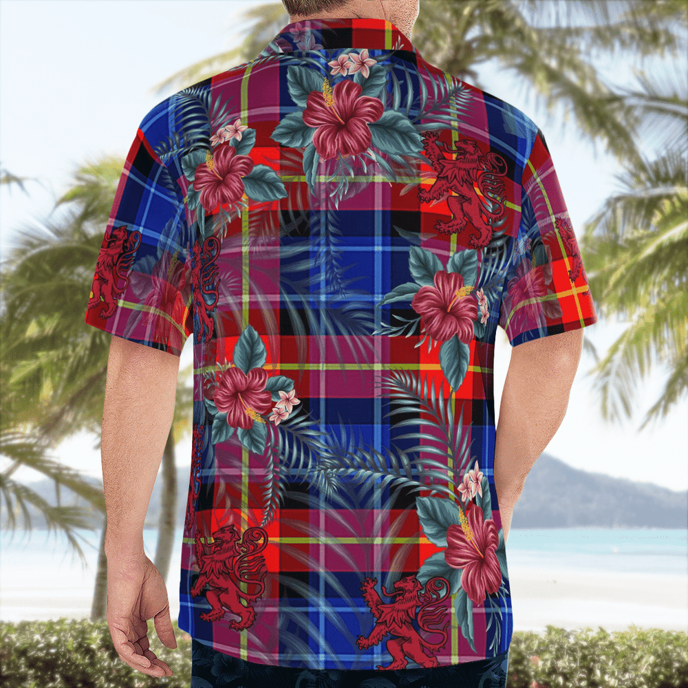 Clan Anstruther Tartan Scottish Lion Hawaiian Shirt DU23 Anstruther Tartan Tartan Hawaii Shirt   