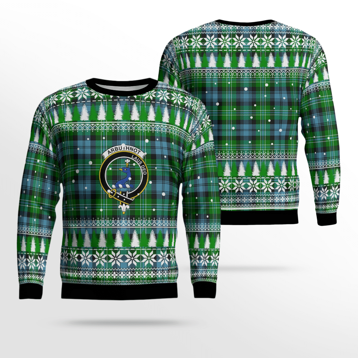 Clan Arbuthnot Ancient Crest Tartan Christmas Ugly Sweater PZ85 Arbuthnot Ancient Crest Tartan Tartan Ugly Sweater   