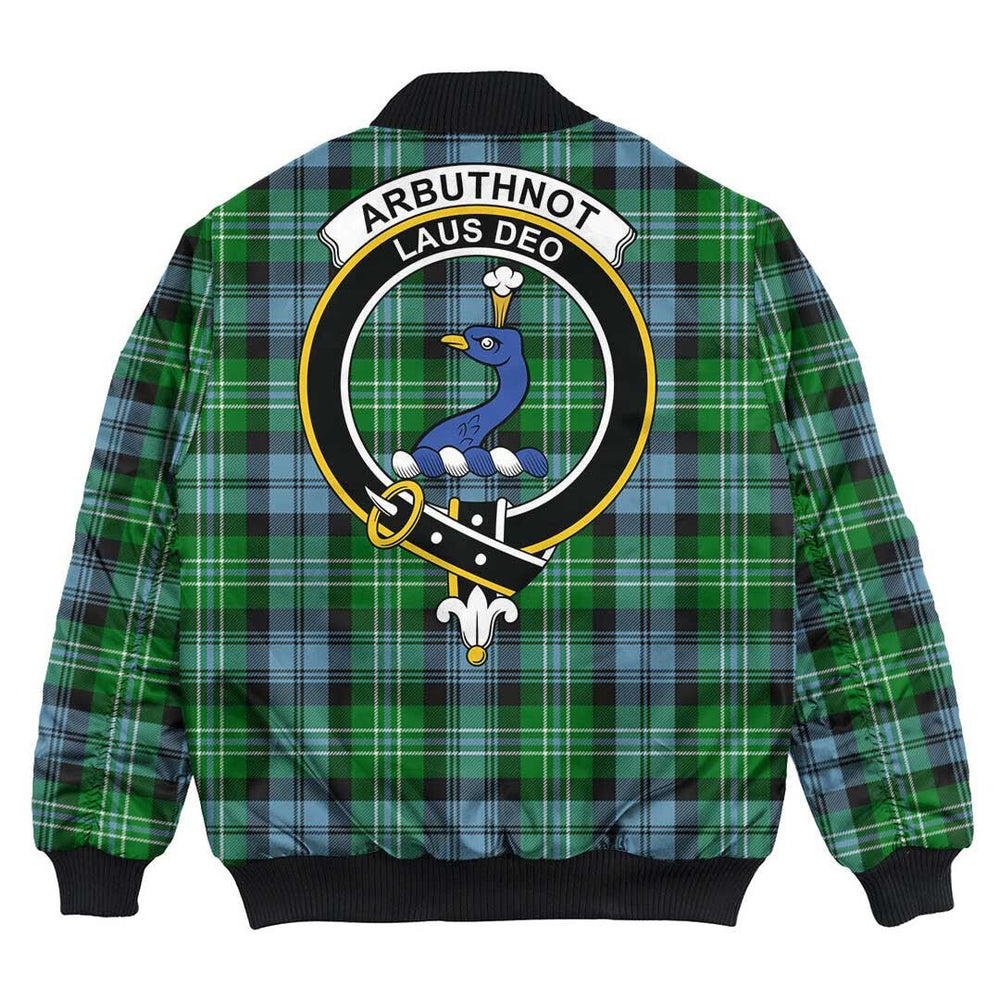 Clan Arbuthnot Ancient Tartan Crest Bomber Jacket GV89 Arbuthnot Ancient Tartan Tartan Bomber Jacket   