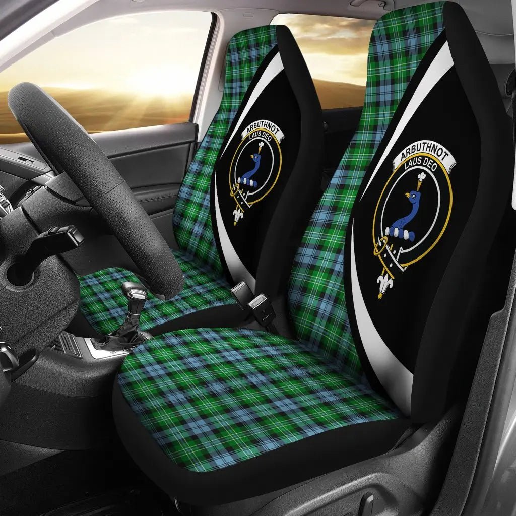 Clan Arbuthnot Ancient Tartan Crest Circle Style Car Seat Cover ML88 Clan Arbuthnot Tartan Today   