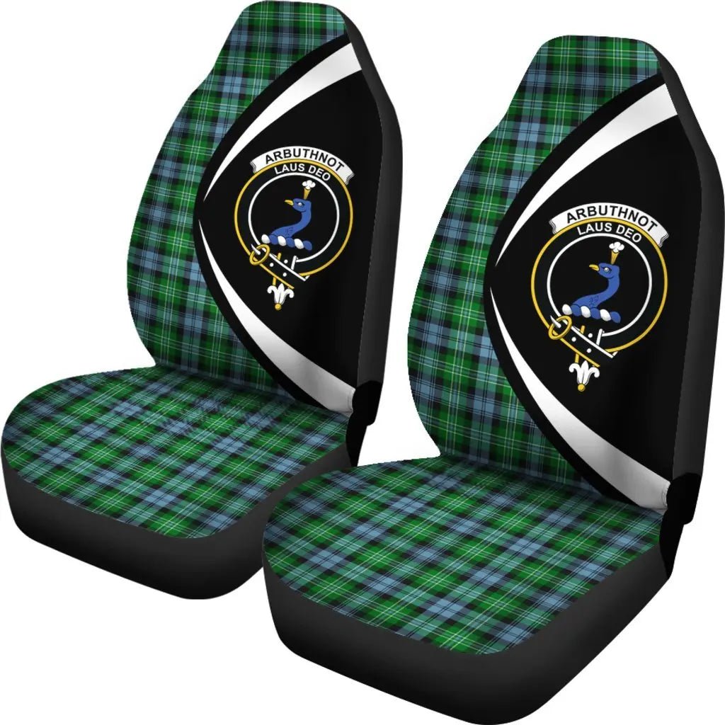 Clan Arbuthnot Ancient Tartan Crest Circle Style Car Seat Cover ML88 Clan Arbuthnot Tartan Today   
