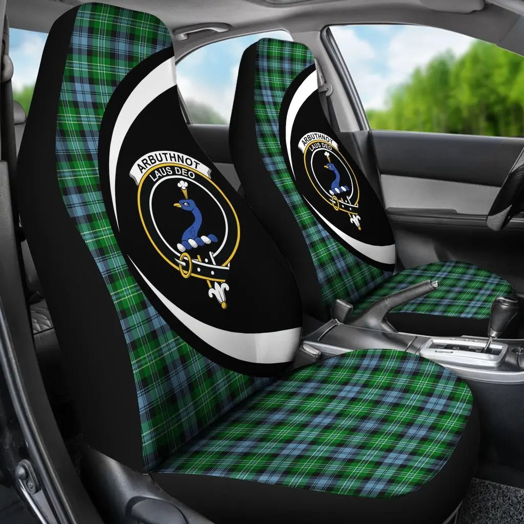 Clan Arbuthnot Ancient Tartan Crest Circle Style Car Seat Cover ML88 Clan Arbuthnot Tartan Today   
