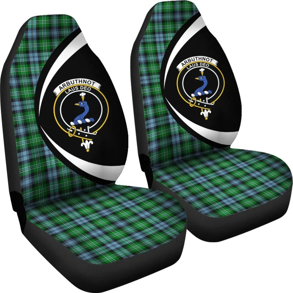 Clan Arbuthnot Ancient Tartan Crest Circle Style Car Seat Cover ML88 Clan Arbuthnot Tartan Today   