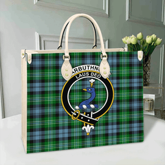 Clan Arbuthnot Ancient Tartan Crest Leather Bag GX50 Clan Arbuthnot Tartan Today   