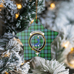 Clan Arbuthnot Ancient Tartan Crest Star Ceramic Ornament WJ14 Arbuthnot Ancient Tartan Tartan Christmas   