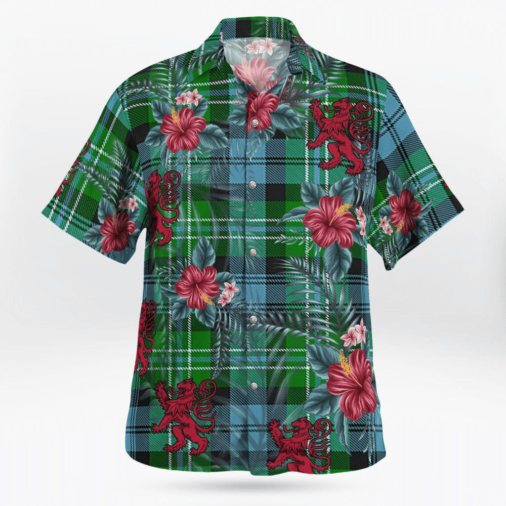 Clan Arbuthnot Ancient Tartan Scottish Lion Hawaiian Shirt OT32 Arbuthnot Ancient Tartan Tartan Hawaii Shirt   