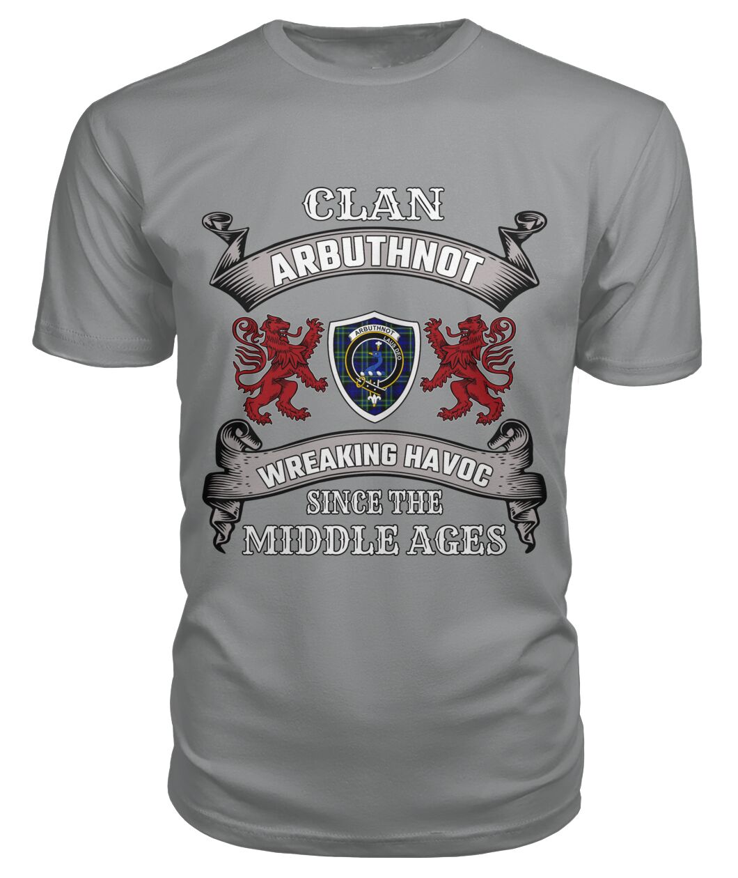Clan Arbuthnot Family Tartan 2D T-shirt HY35 Arbuthnot Tartan Clan Tartan T-Shirt Storm Grey S Arbuthnot Tartan Clan