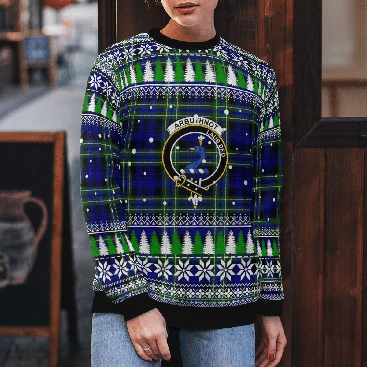 Clan Arbuthnot Modern Crest Tartan Christmas Ugly Sweater GN12 Arbuthnot Modern Crest Tartan Tartan Ugly Sweater   