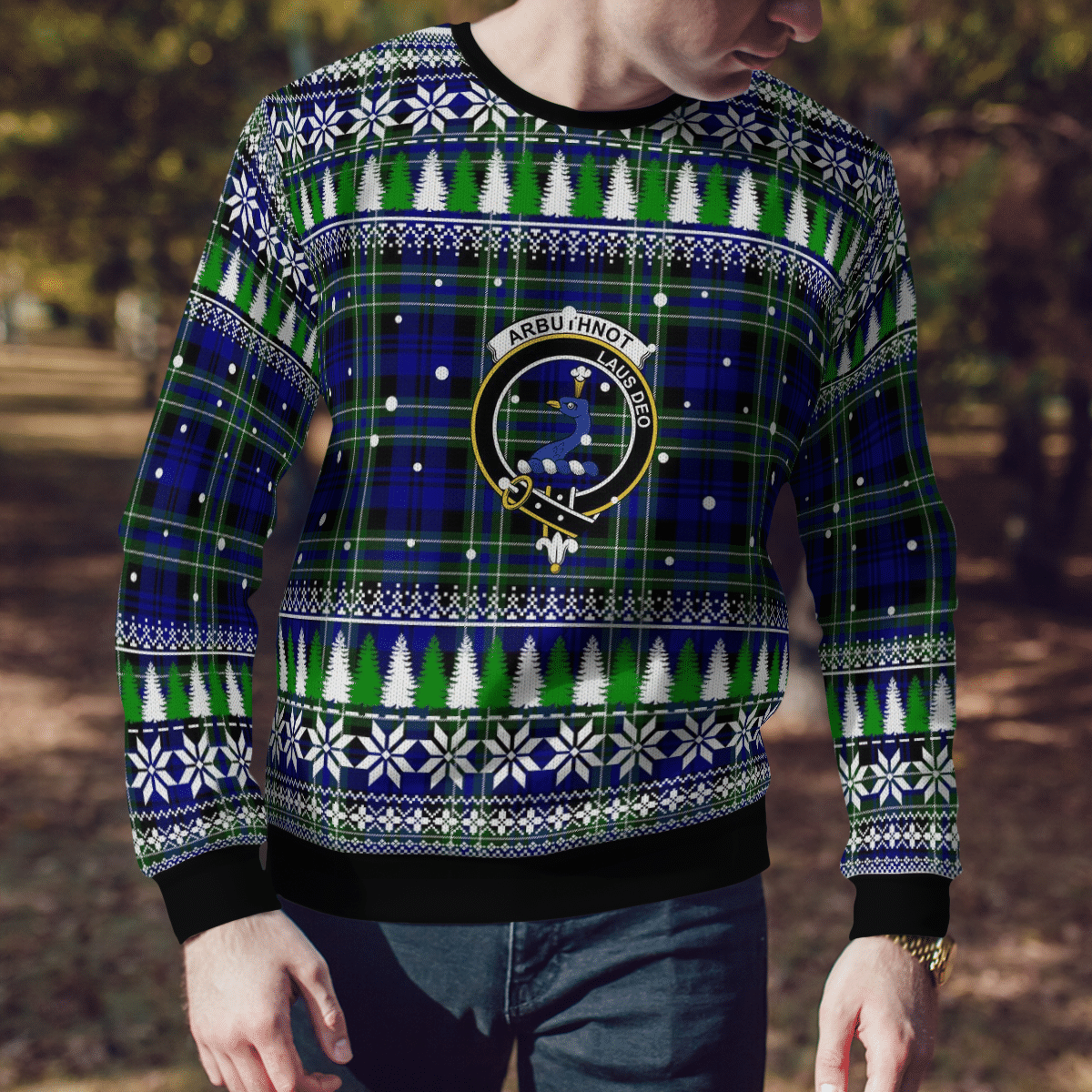 Clan Arbuthnot Modern Crest Tartan Christmas Ugly Sweater GN12 Arbuthnot Modern Crest Tartan Tartan Ugly Sweater   