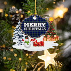 Clan Arbuthnot Modern "Merry Christmas" Tartan Acrylic Ornament CF51 Arbuthnot Modern Tartan Tartan Christmas   
