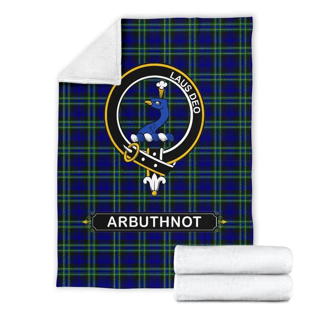 Clan Arbuthnot Modern Tartan Crest Blanket 3 Sizes AF75 Clan Arbuthnot Tartan Today   