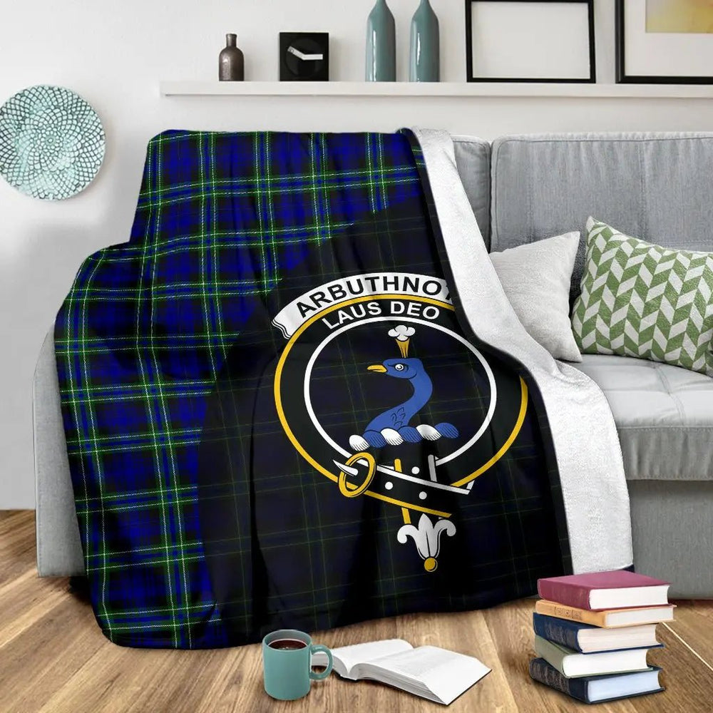 Clan Arbuthnot Modern Tartan Crest Blanket 3 Sizes UF76 Clan Arbuthnot Tartan Today   
