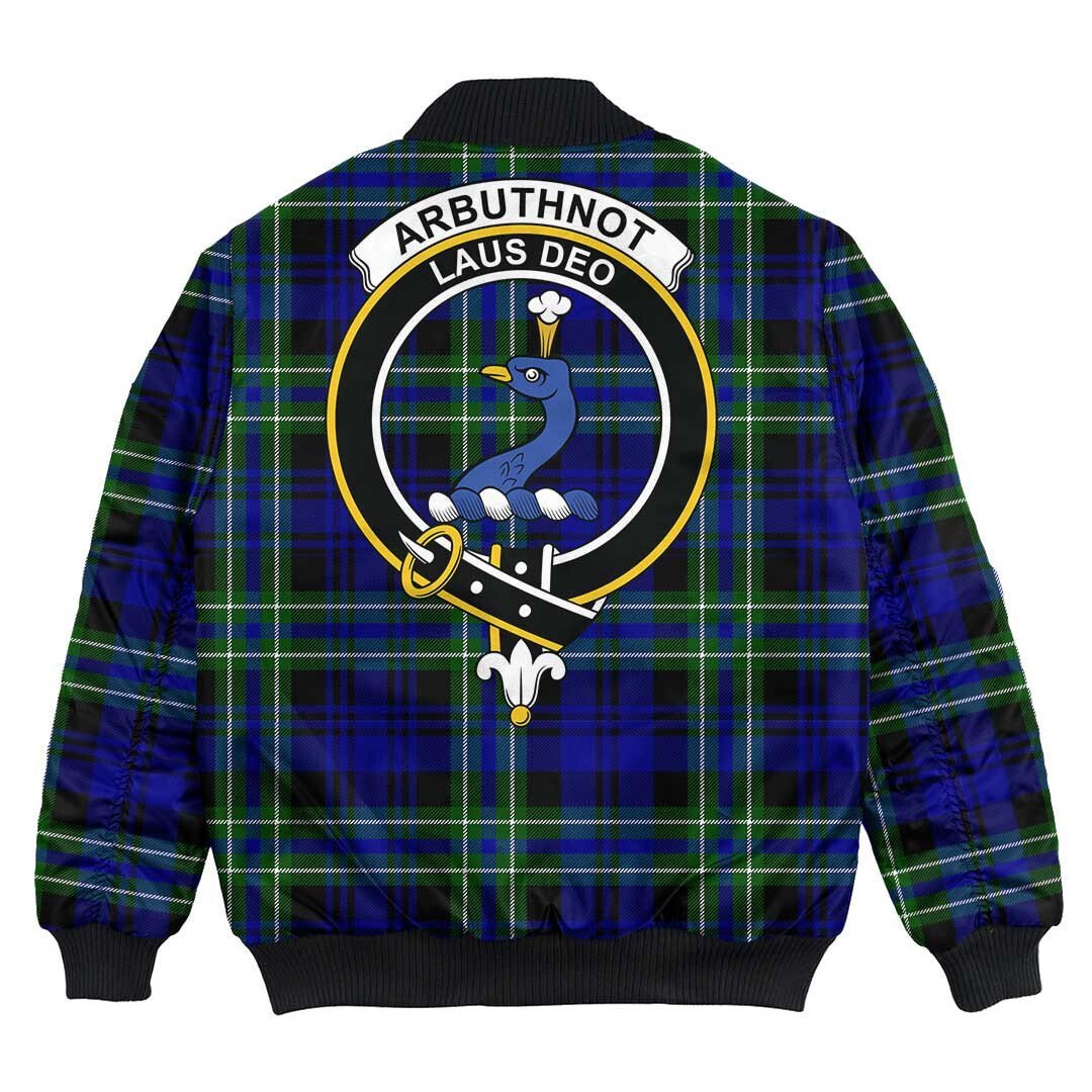 Clan Arbuthnot Modern Tartan Crest Bomber Jacket VD84 Arbuthnot Modern Tartan Tartan Bomber Jacket   