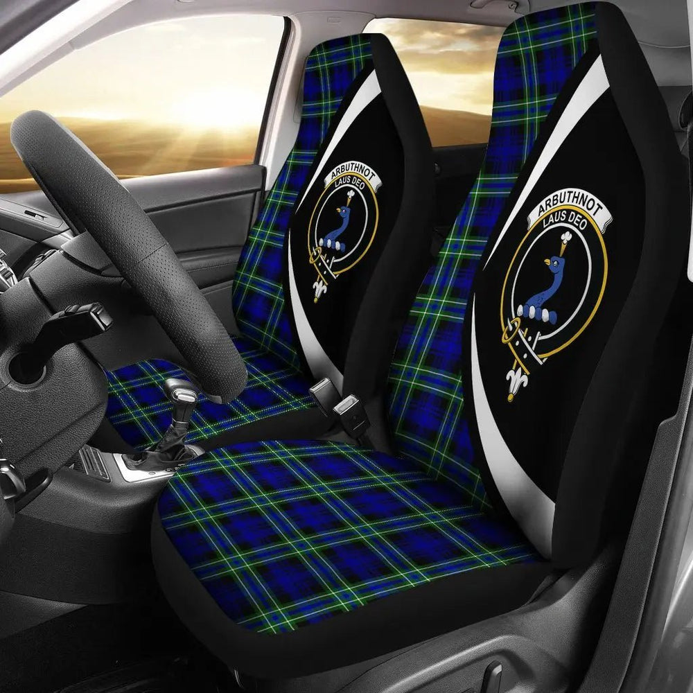 Clan Arbuthnot Modern Tartan Crest Circle Style Car Seat Cover LX13 Clan Arbuthnot Tartan Today   