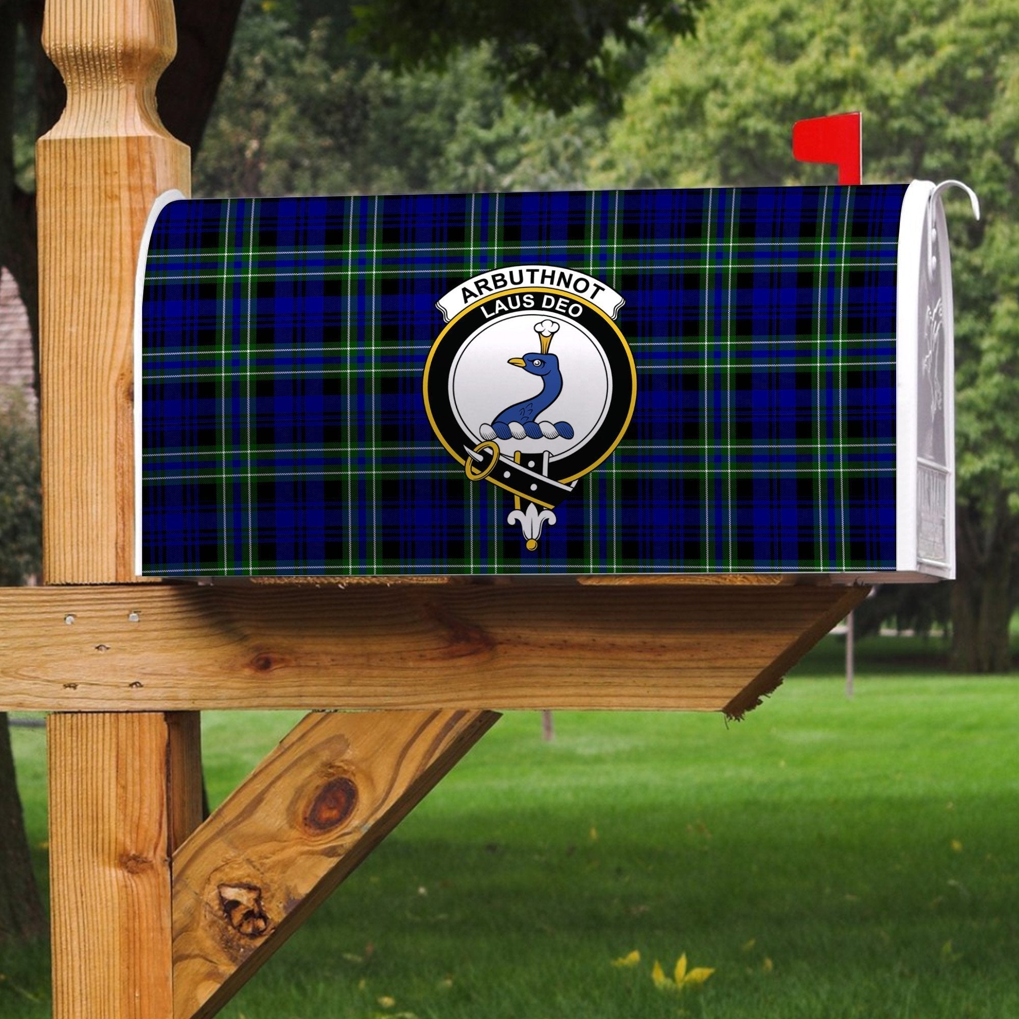 Clan Arbuthnot Modern Tartan Crest Mailbox RM73 Clan Arbuthnot Tartan Today   