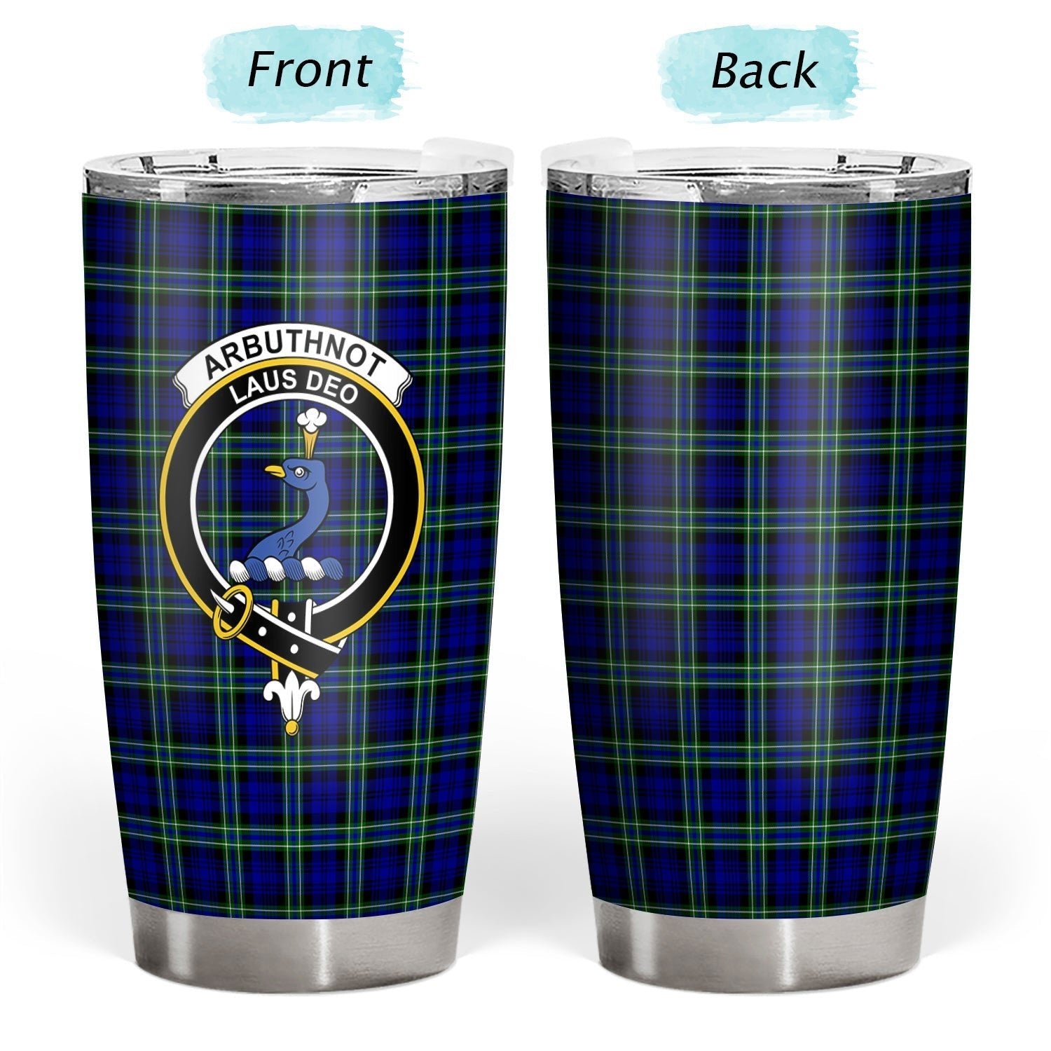 Clan Arbuthnot Modern Tartan Crest Tumbler IM15 Clan Arbuthnot Tartan Today   